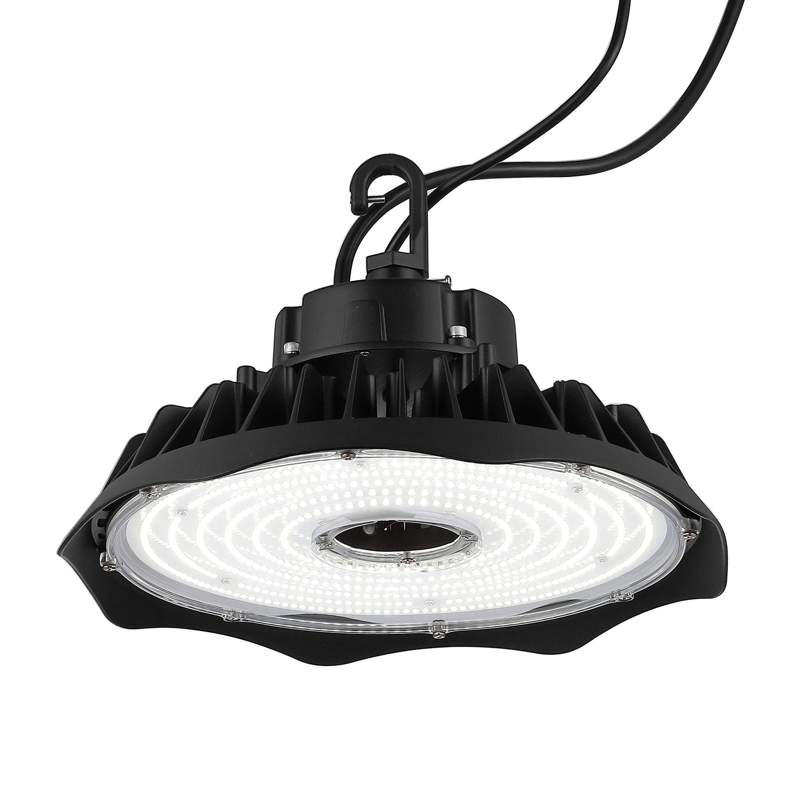 JONATHAN Y JYL9801A 12 in. 200-Watt Integrated LED High Bay Indoor/Outdoor UF...