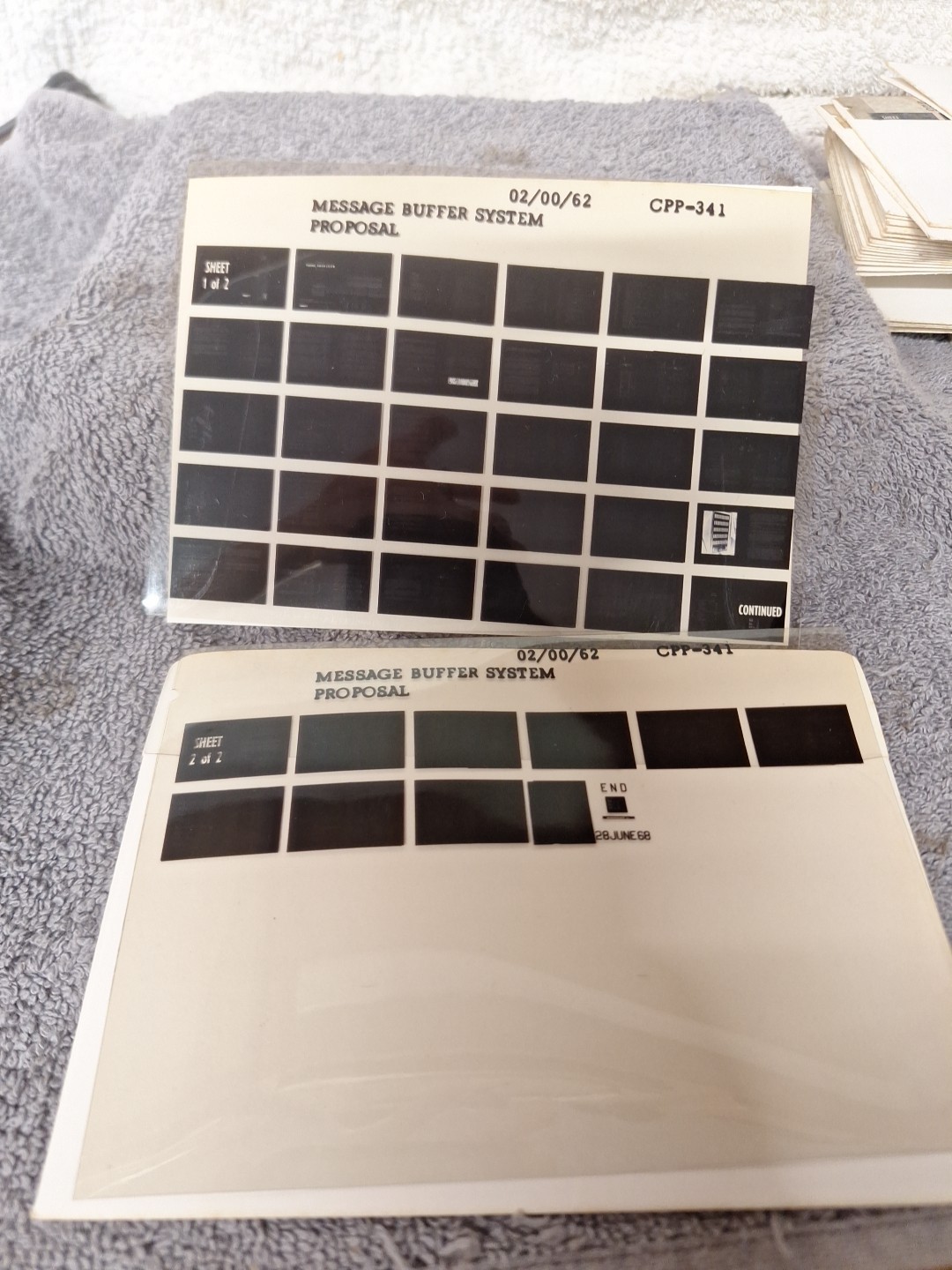 Vtg Military Microfiche Message Buffer System Proposal 1962 CPP-341