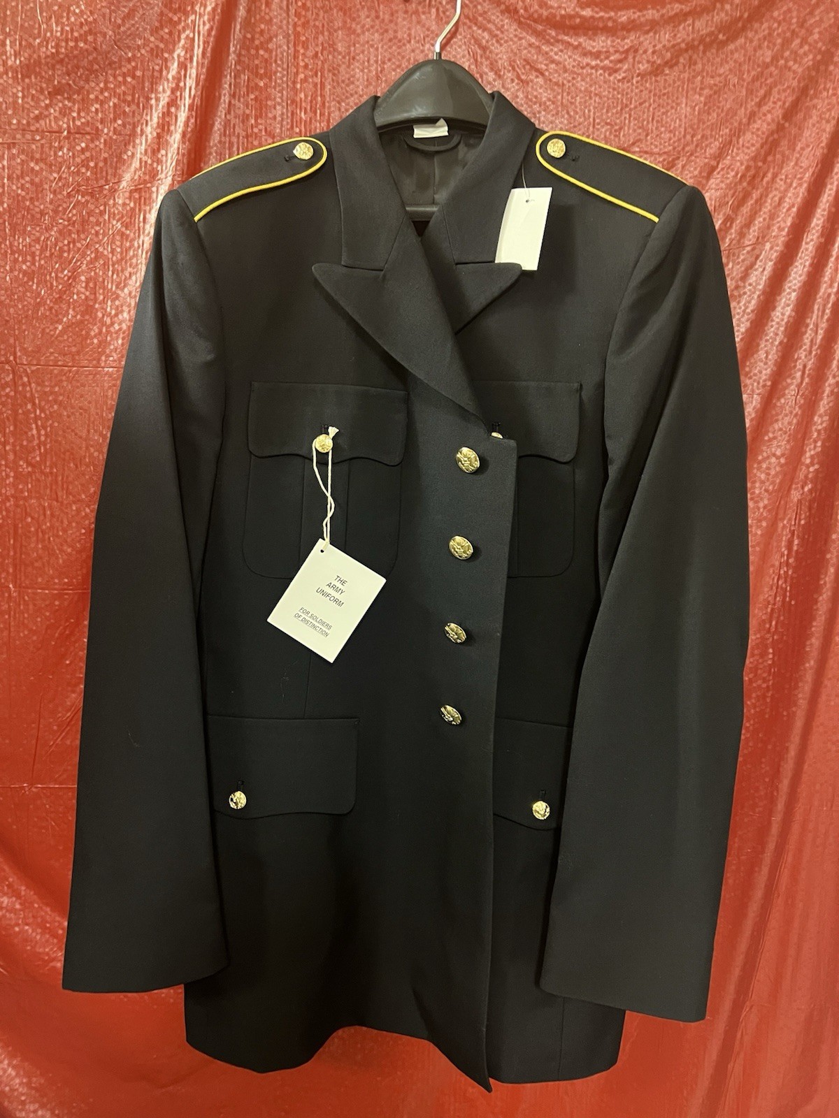 US ARMY MEN'S 46R MILITARY SERVICE DRESS BLUE ASU UNIFORM COAT JACKET NEW