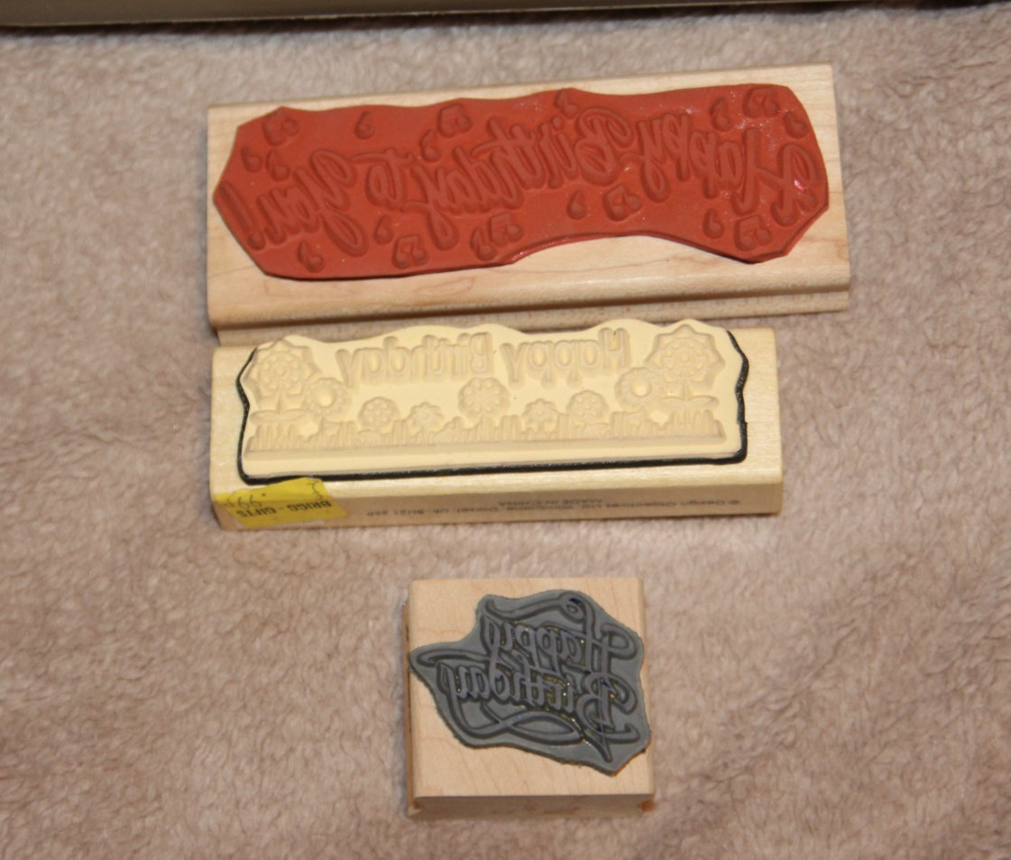 13 wood based printing shapes - various messages