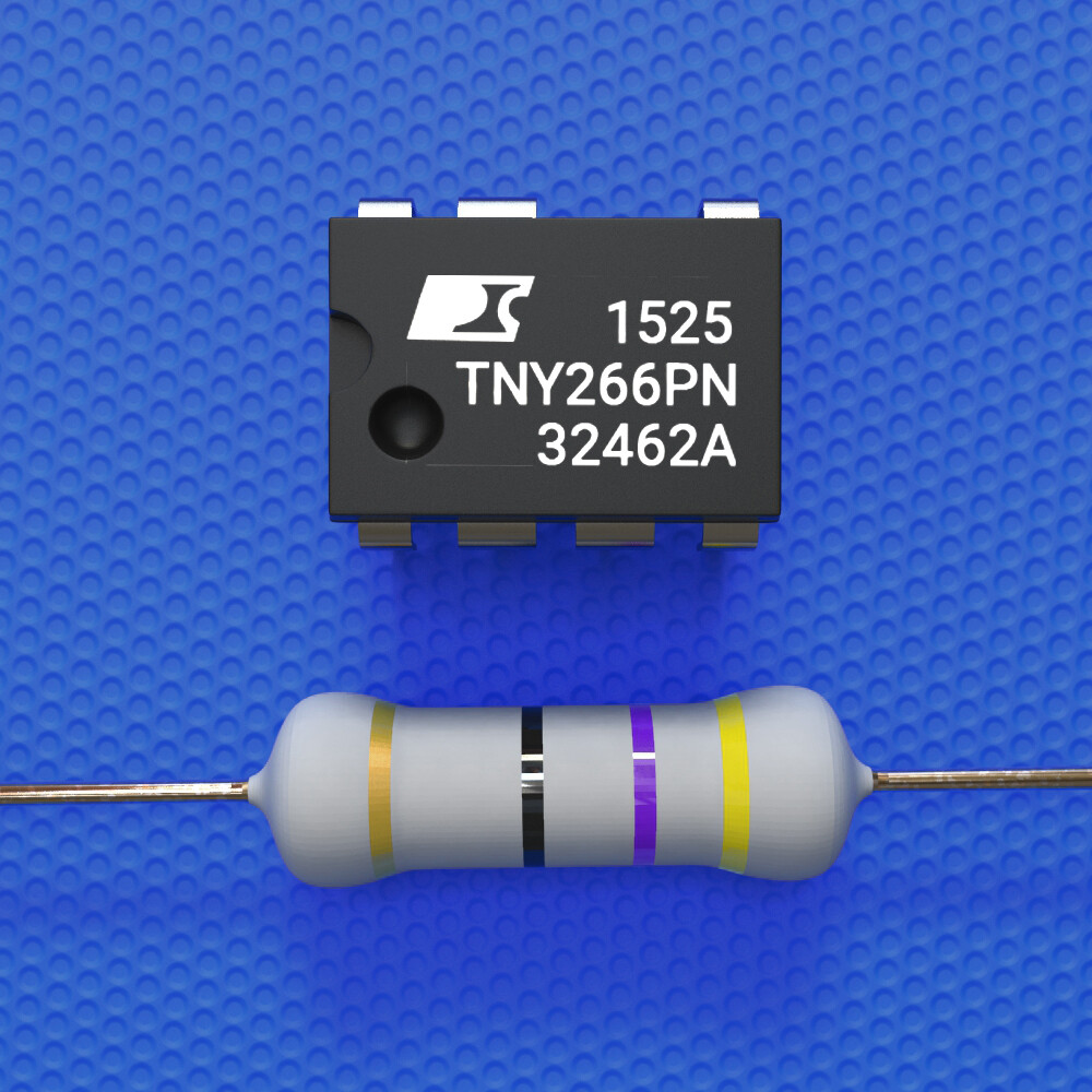 TNY266PN + resistor 47 Ohm 3 Watt, repair kit AEG, Whirlpool, Bauknecht