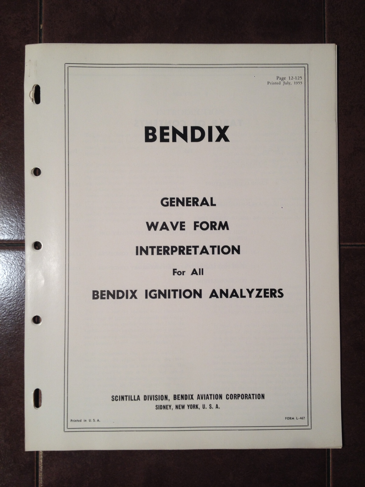 Bendix Waveform Interpretation for Ignition Analyzers Manual