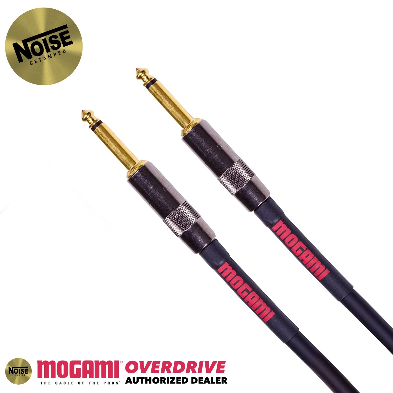 MOGAMI OD GTR-06 Overdrive Guitar Instrument Cable, 1/4" TS Male Plugs, Gold