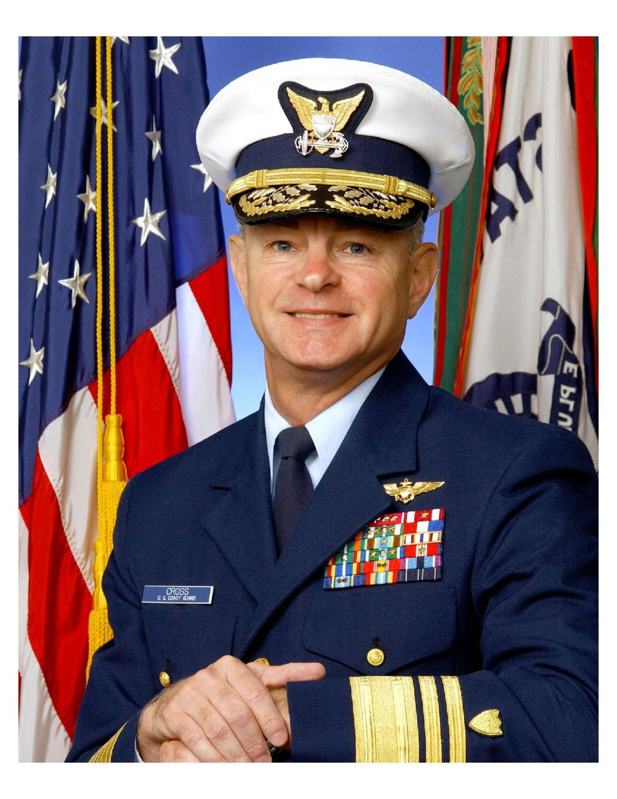 United States Coast Guard Admiral Terry M. Cross 8x10 Photo On 8.5" x 11"