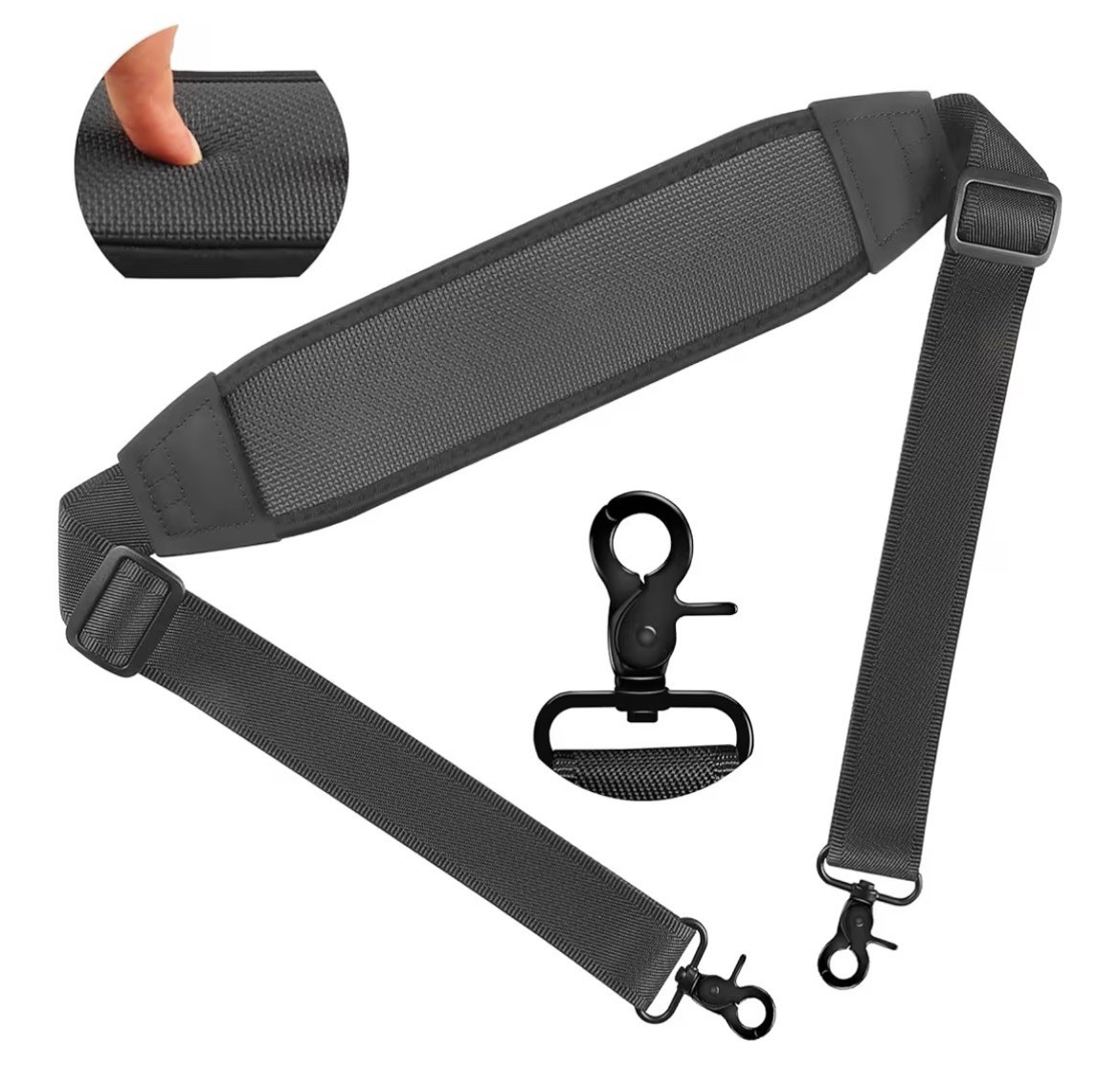 FIEIL 55" Luggage Replacement Shoulder Strap, Neoprene Universal