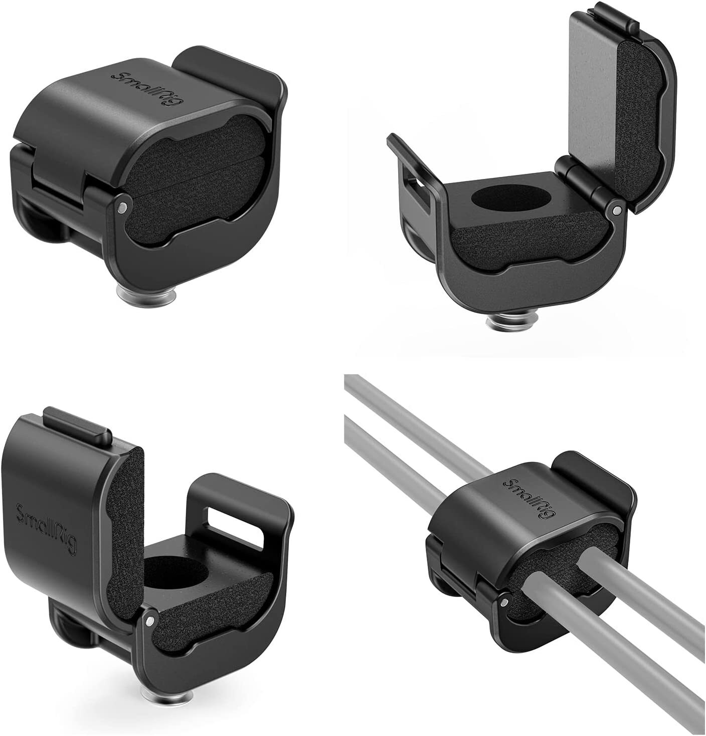 SmallRig Camera Cable Clamp 4 pcs for HDMI / SDI / Microphone Cables 2-6mm 3685