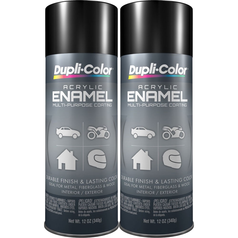 Duplicolor DA1600 (2-Pack) MultiPurpose Acrylic Enamel Aerosol Paint Gloss Black