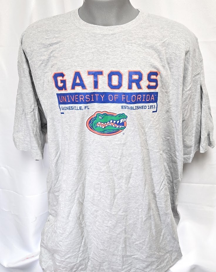 Mens Fanatics University of Florida Gators NCAA Grey Big & Tall 1853 Tee T-Shirt