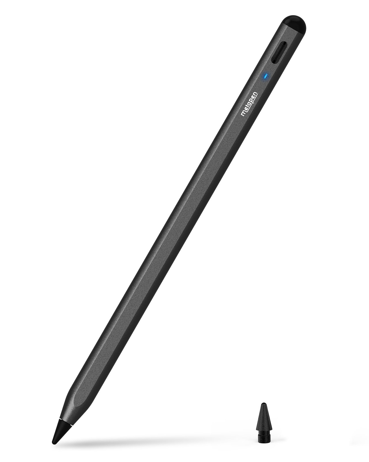 Metapen A8 Stylus Pen for iPad Palm Rejection Pixel Precision Fast Charge Black