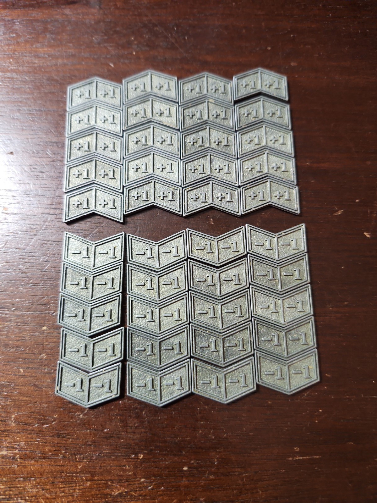 MTG Buff Counters +1/+1 and -1/-1 Set of 20 Metal Tokens Magic The Gathering