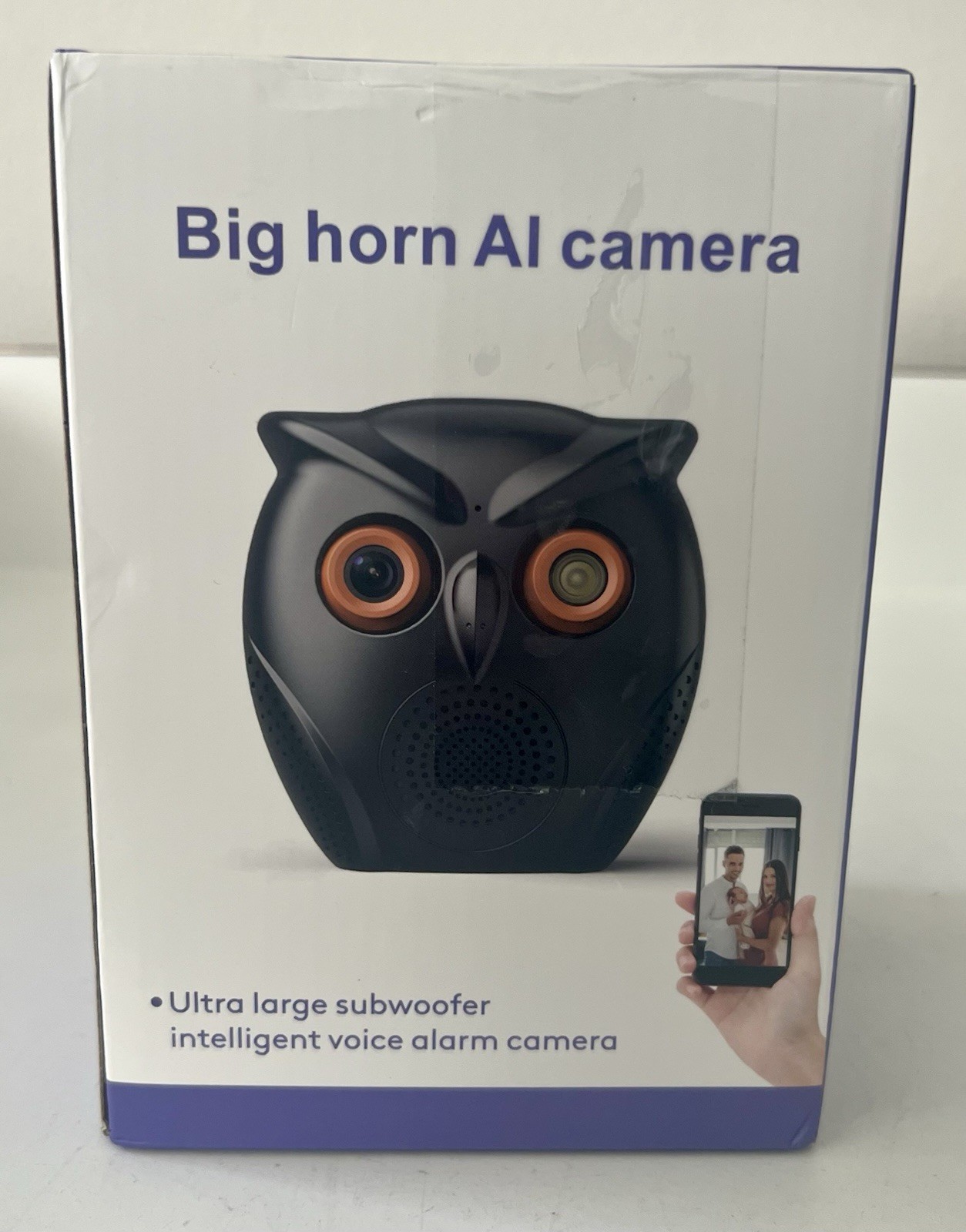 Big Horn AI Owl Ultra Large Subwoofer Voice Alarm Camera NIB