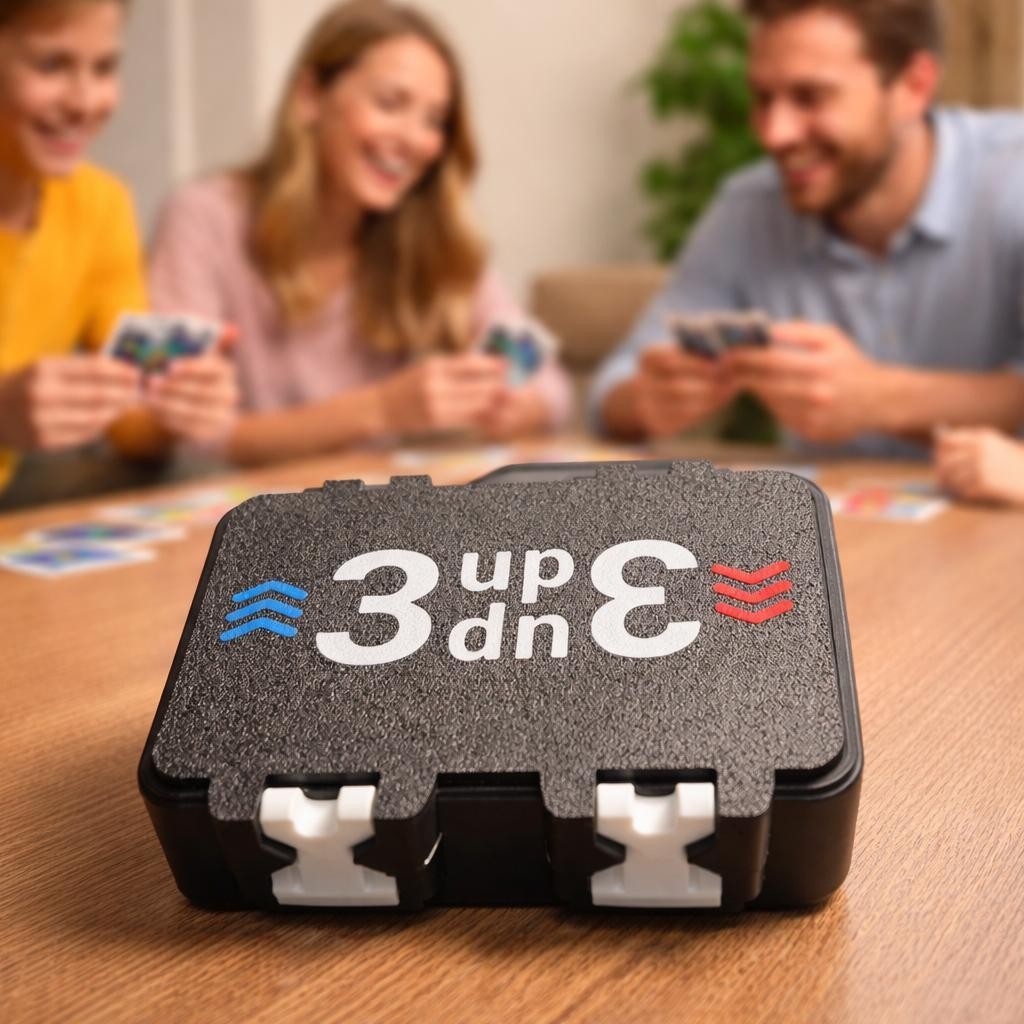3 Up 3 Down Card Game Box – 3D Printed Travel Case