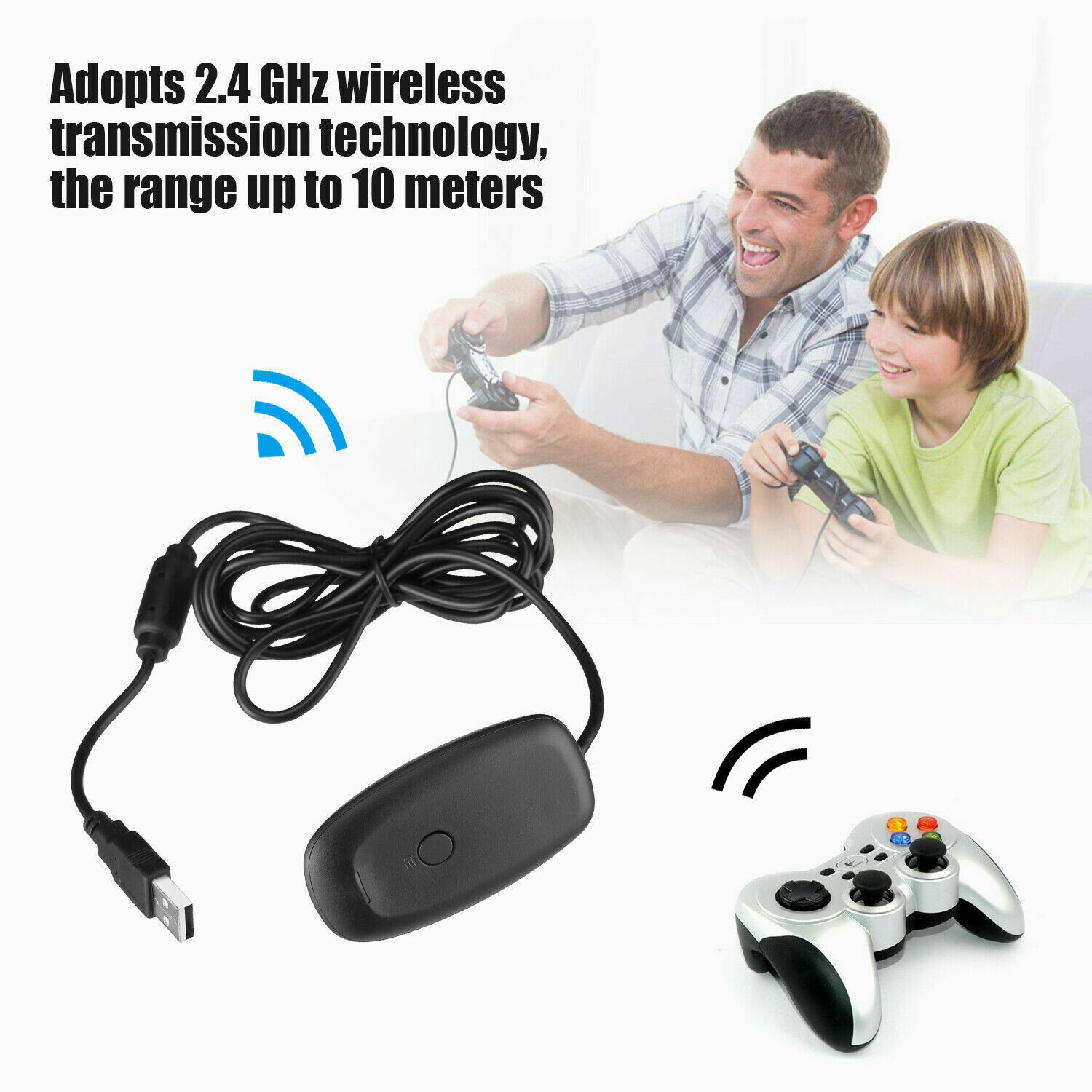 PC Wireless Gaming Receiver USB Adapter For Microsoft Xbox 360 Controller