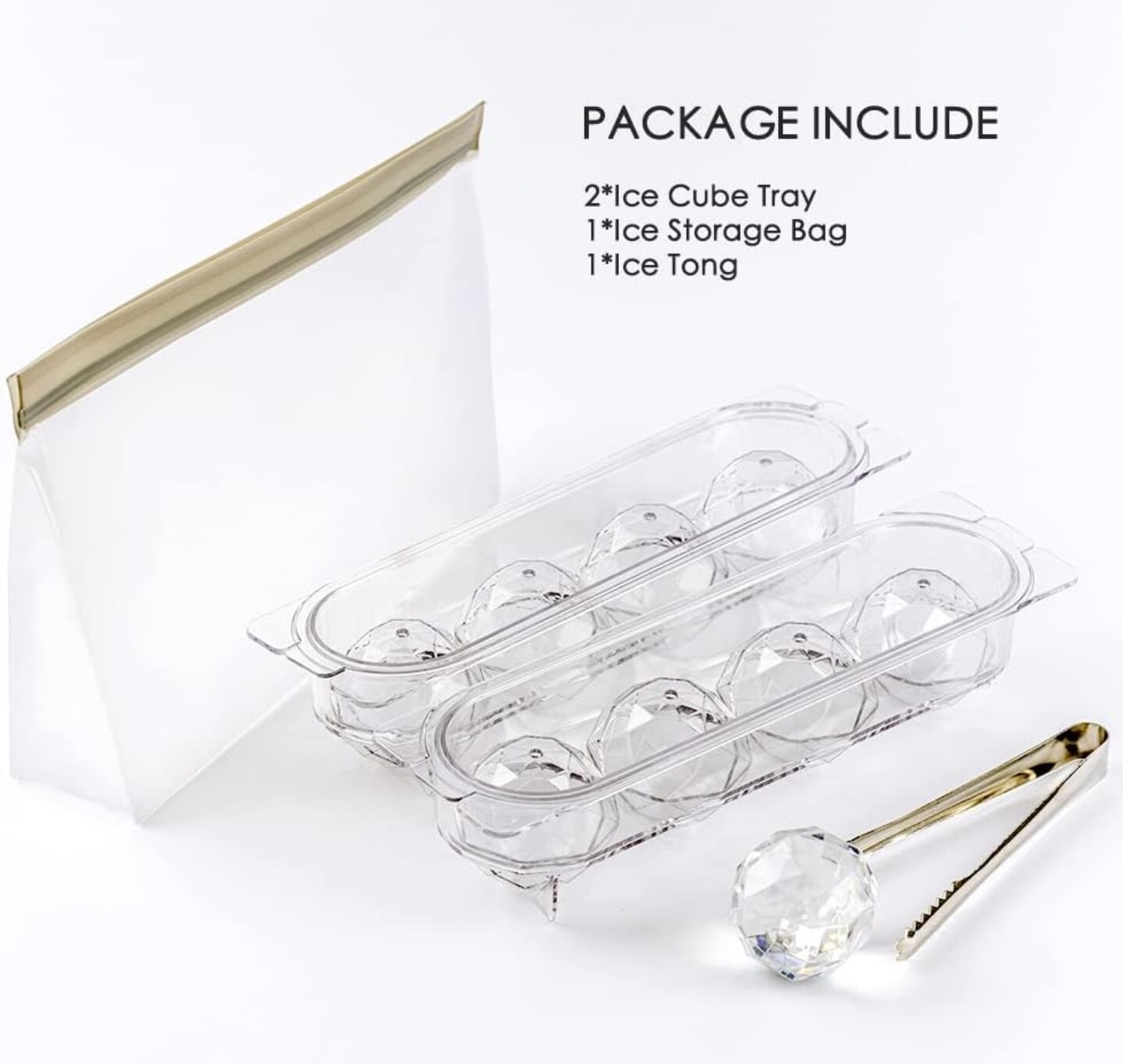 Combler Ice Molds, Cube Tray for Freezer, 2 Inch Large Molds Cocktails