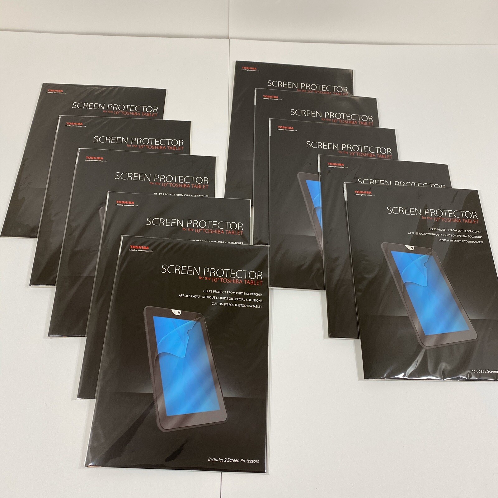 Lot of 20 - 10 IN TOSHIBA THRIVE TABLET ANTI-SCRATCH SCREEN PROTECTORS PA1496U