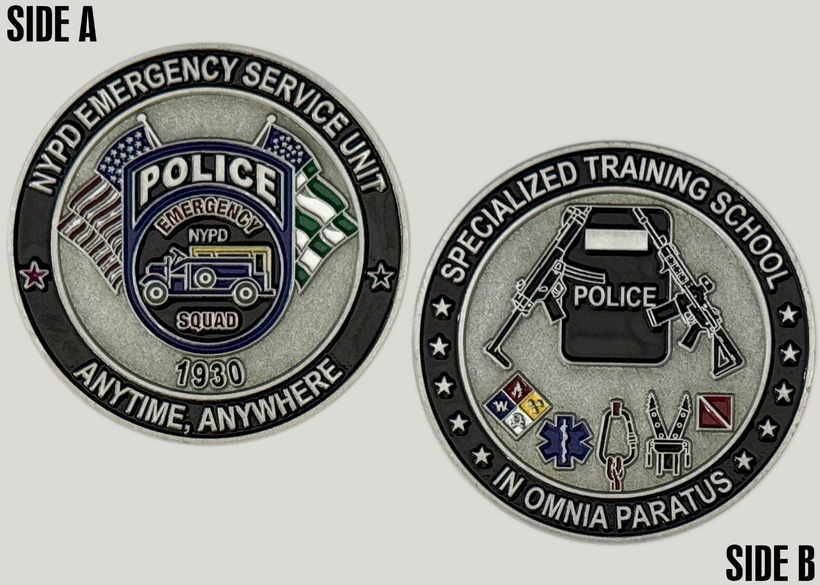 NYPD Emergency Service Training School Challenge Coin  3#H
