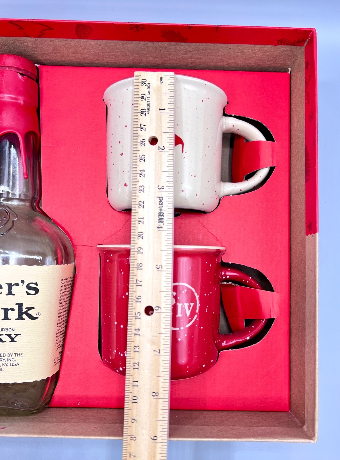 NEW Maker’s Mark Bourbon Limited Edition Whisky Mugs Set of 2 Ceramic Mugs w/Box