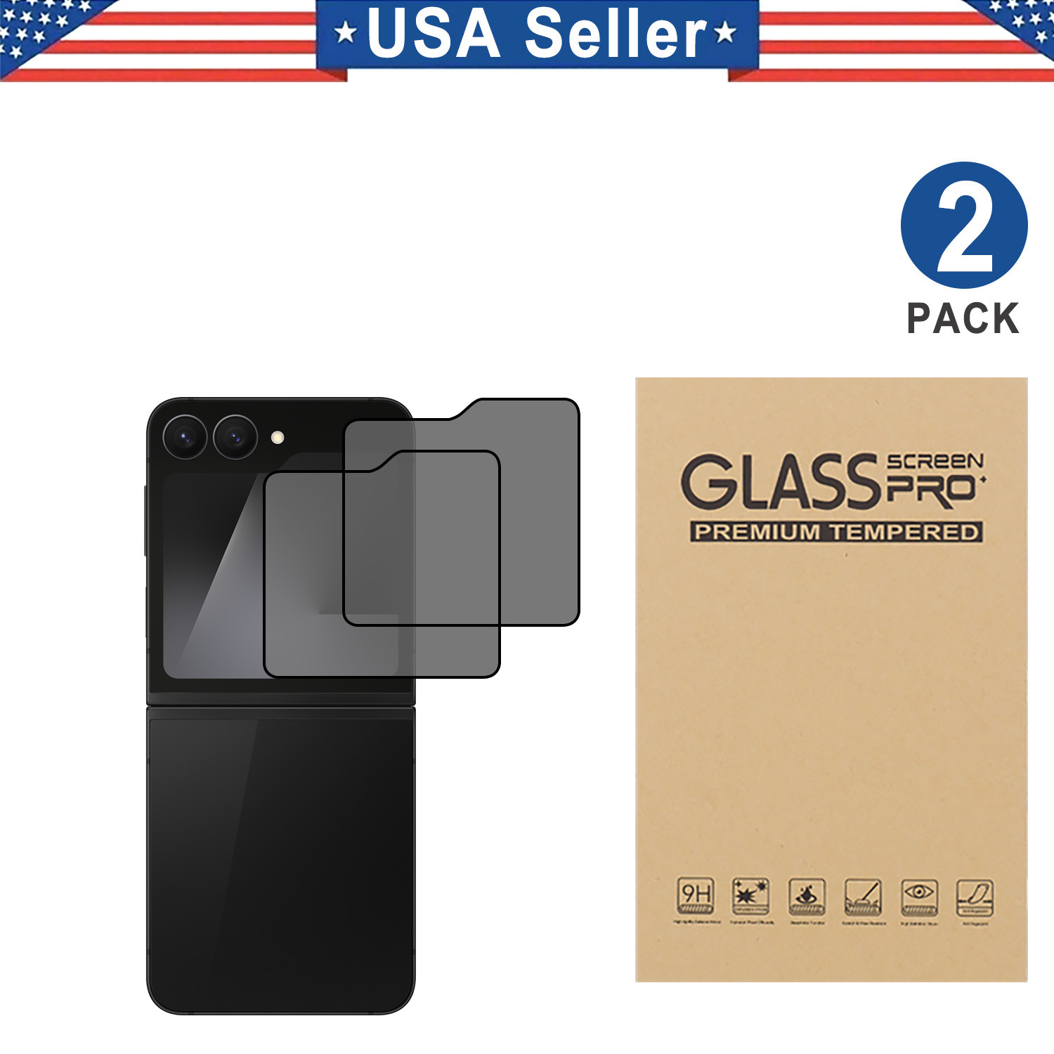 2PCS Privacy Tempered Glass Protector For Samsung Galaxy Z Fold 7 Z Flip 7 FE 8