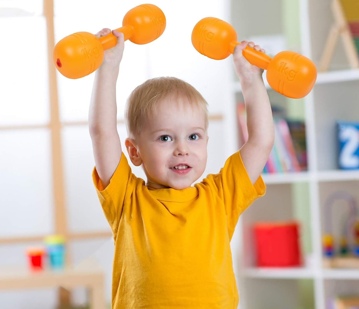 Kids Plastic Weight Set Dumbbells Set for toddlers | Barbell Fitness Exercise...