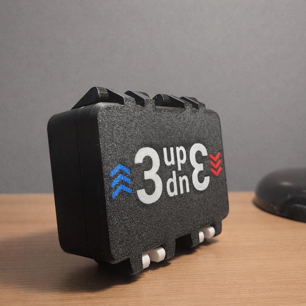 3 Up 3 Down Card Game Box – 3D Printed Travel Case