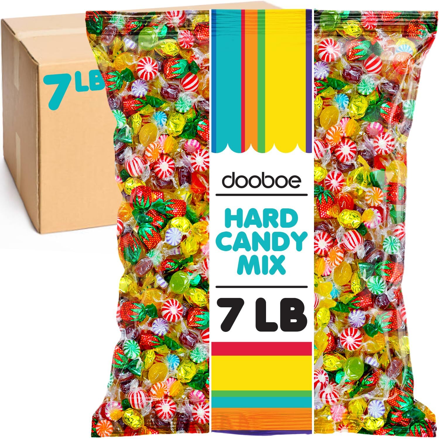 Hard Candy Mix - 7 Pounds - Big Bulk Candies Individually Wrapped - Candy Ass...