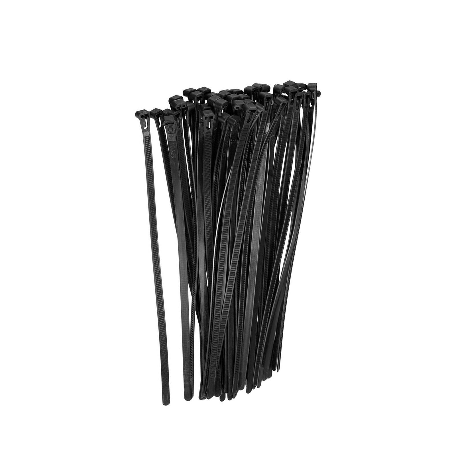 Cable Zip Ties Nylon Cable Wraps - 16x0.29 Inch / Black / 60Pcs