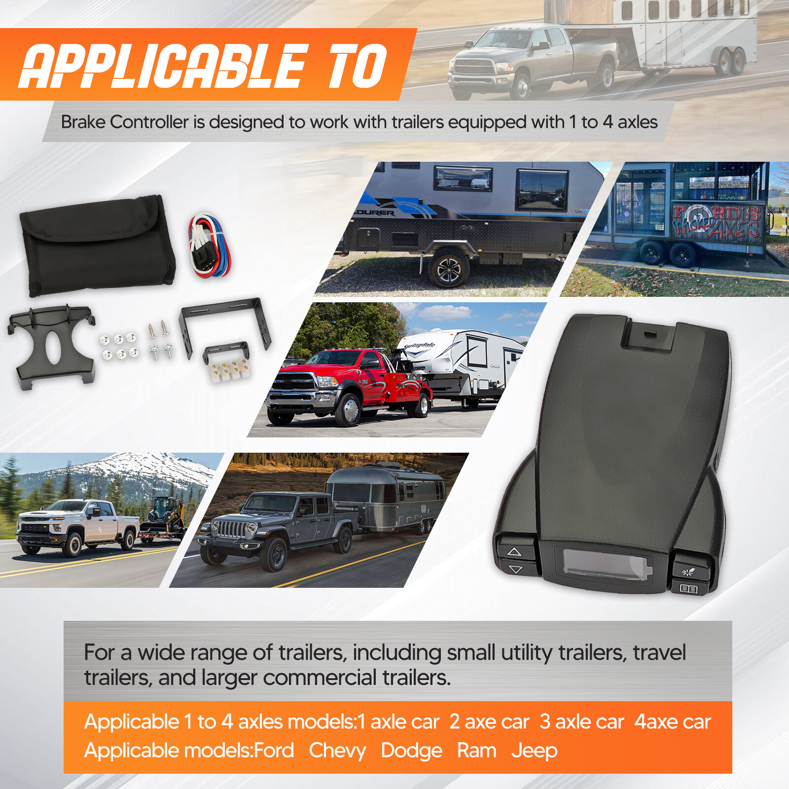 90195 Electric Trailer Brake Control Module Controller For Tekonsha P3 Prodigy