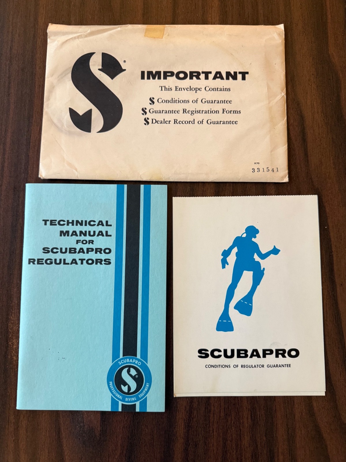 Vintage NOS Scubapro Owners Technical Manual Warranty Card
