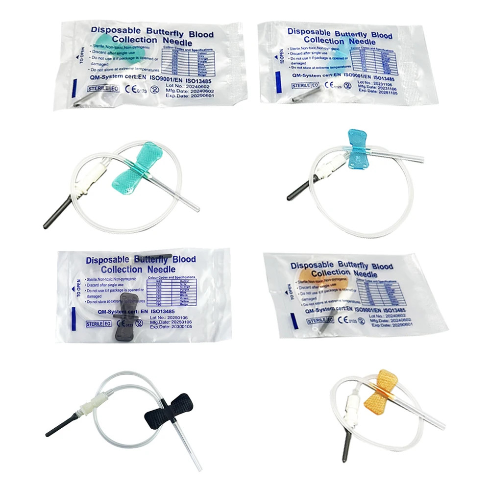 Safety Wing Blood Collection Set,21g 22g 23g 25 Pcs Sterile Individually Packed