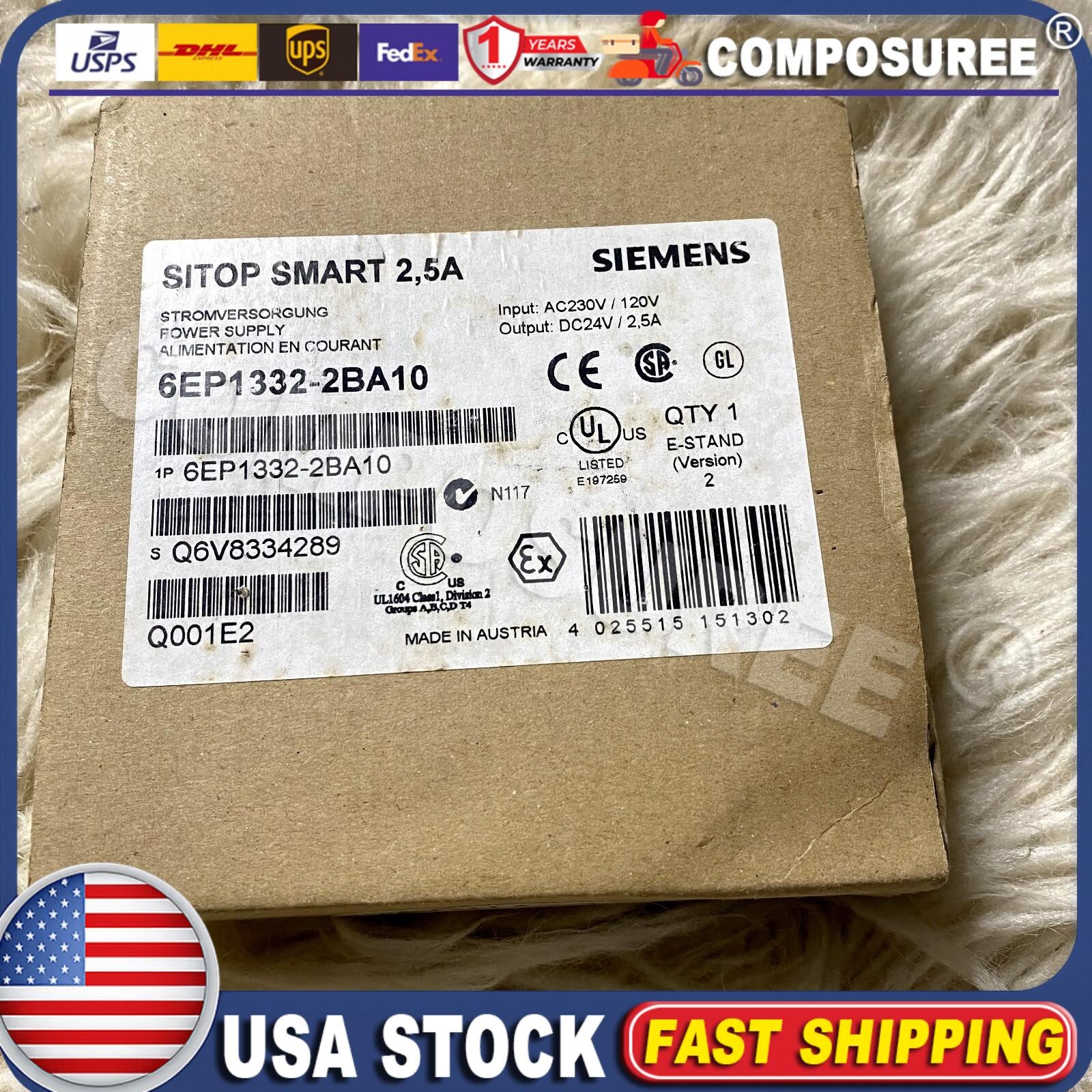 New Siemens SITOP smart 60 W power supply 6EP1332-2BA10 6EP13322BA10