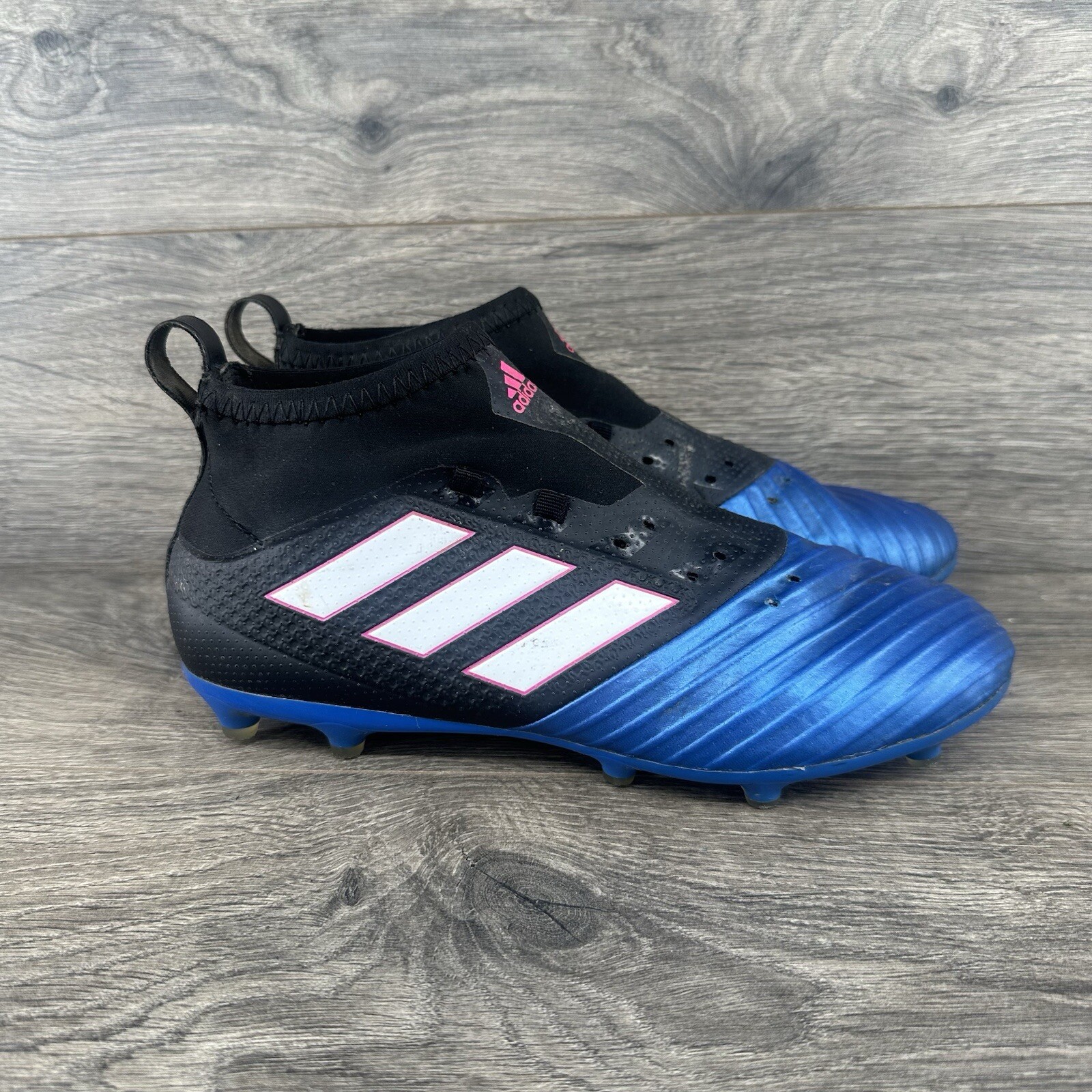Adidas Men's Ace 17.2 Prime Mesh FG Soccer Cleats Size 7 Black Blue BB4325