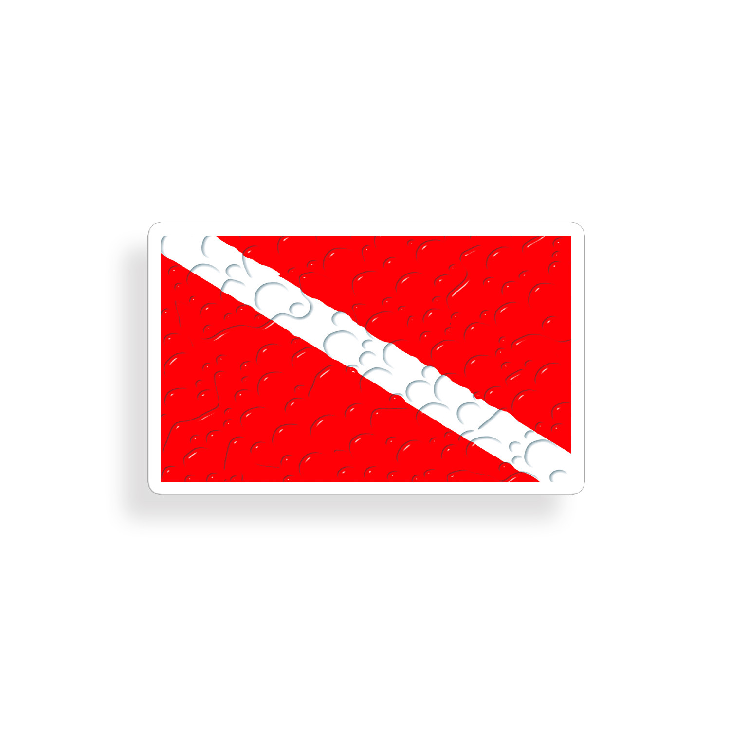 Scuba Sticker Diver Down Dive Flag Water Drop Tank Cup Car Window Bumper Decal