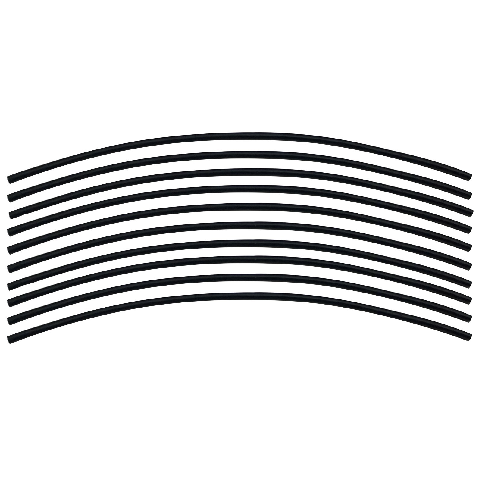 (10) 12" Black 1/16" Heat Shrink Tubing 2:1 Single Wall Non-Adhesive Wrap - USA