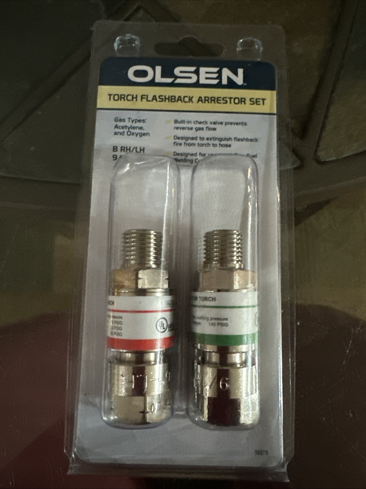 Olsen Torch Flashback Arrestor Set 56878