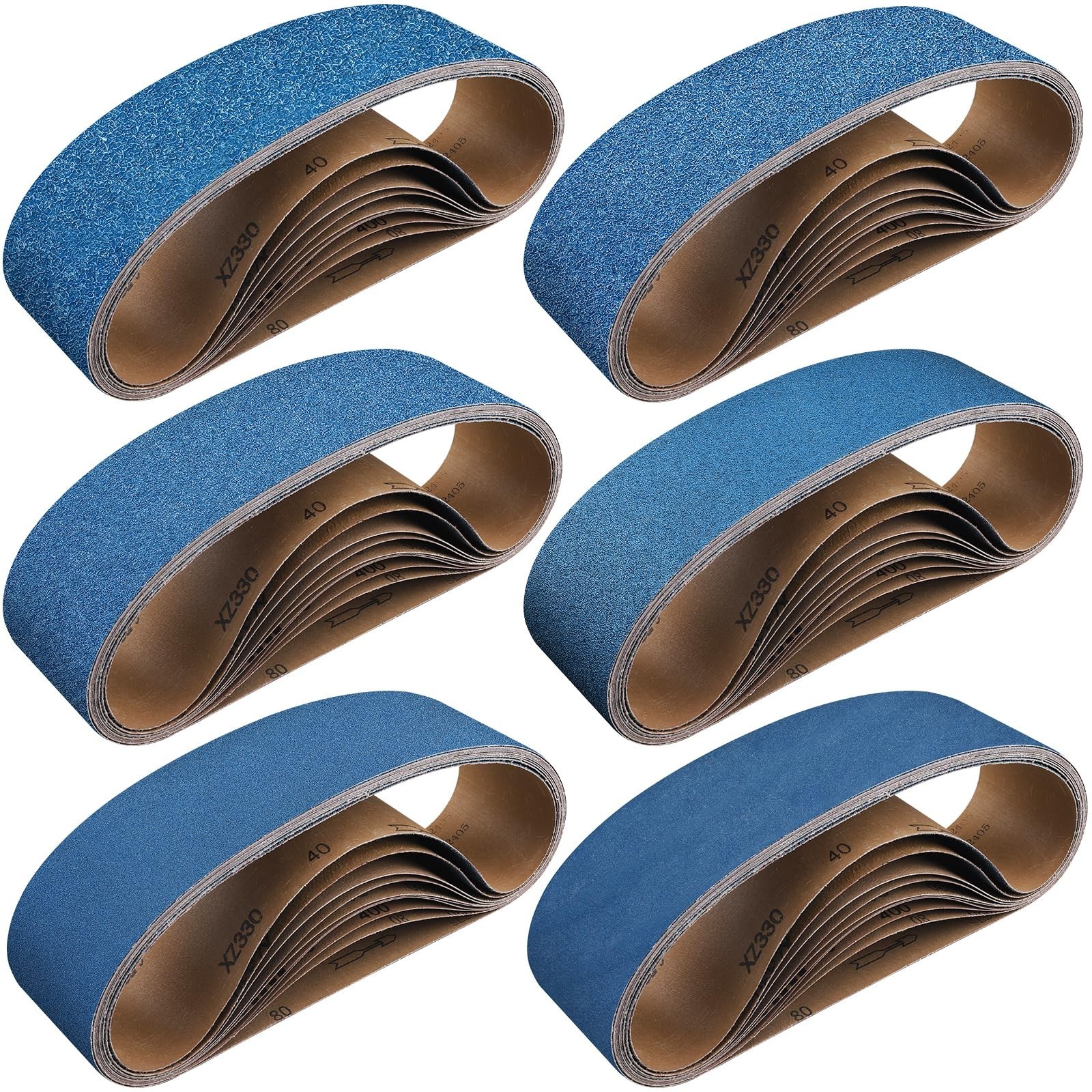 10-Piece 4 x 36 Inch Zirconia Sanding Belts 40-400 Grit, Heavy Duty Long-last...