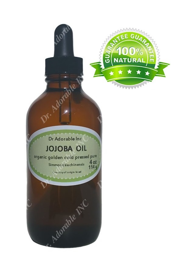 4 oz Glass Amber Bottle with Glass Dropper Jojoba Oil  Pure for Skin Hair Face