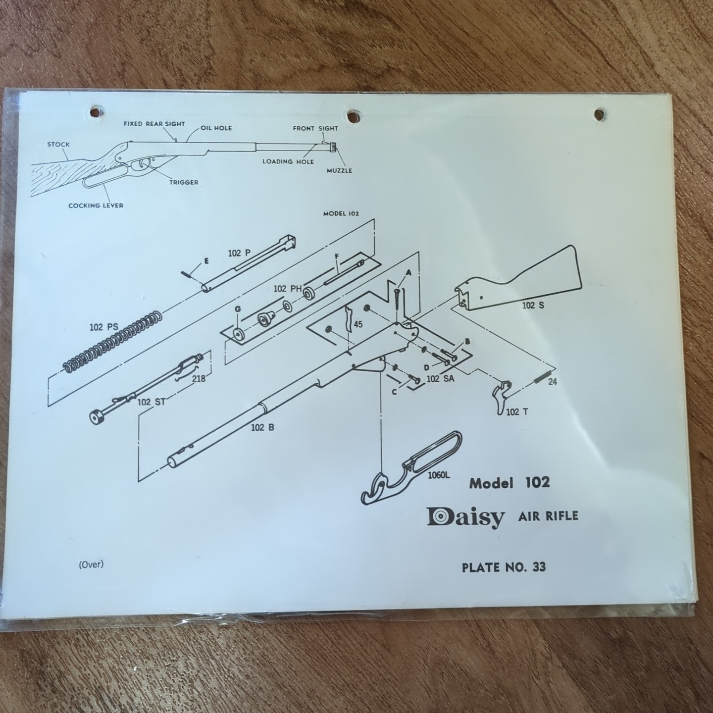 Vintage Modern Gun Repair School Course Lesson 36 Daisy Air Rifle Model 102