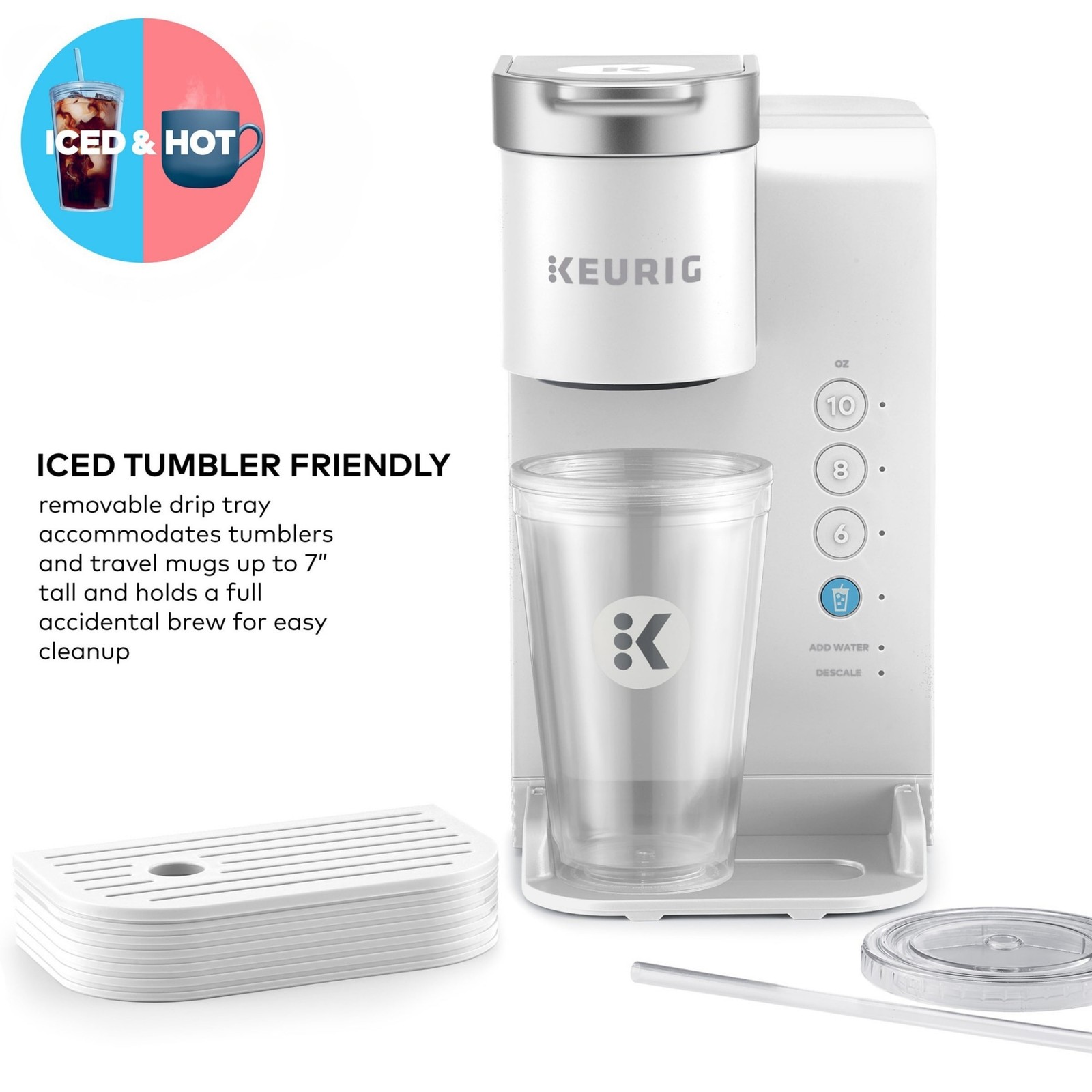 K-Express Essentials Plus, Iced and Hot Single-Serve K-Cup Pod Coffee Maker, ...