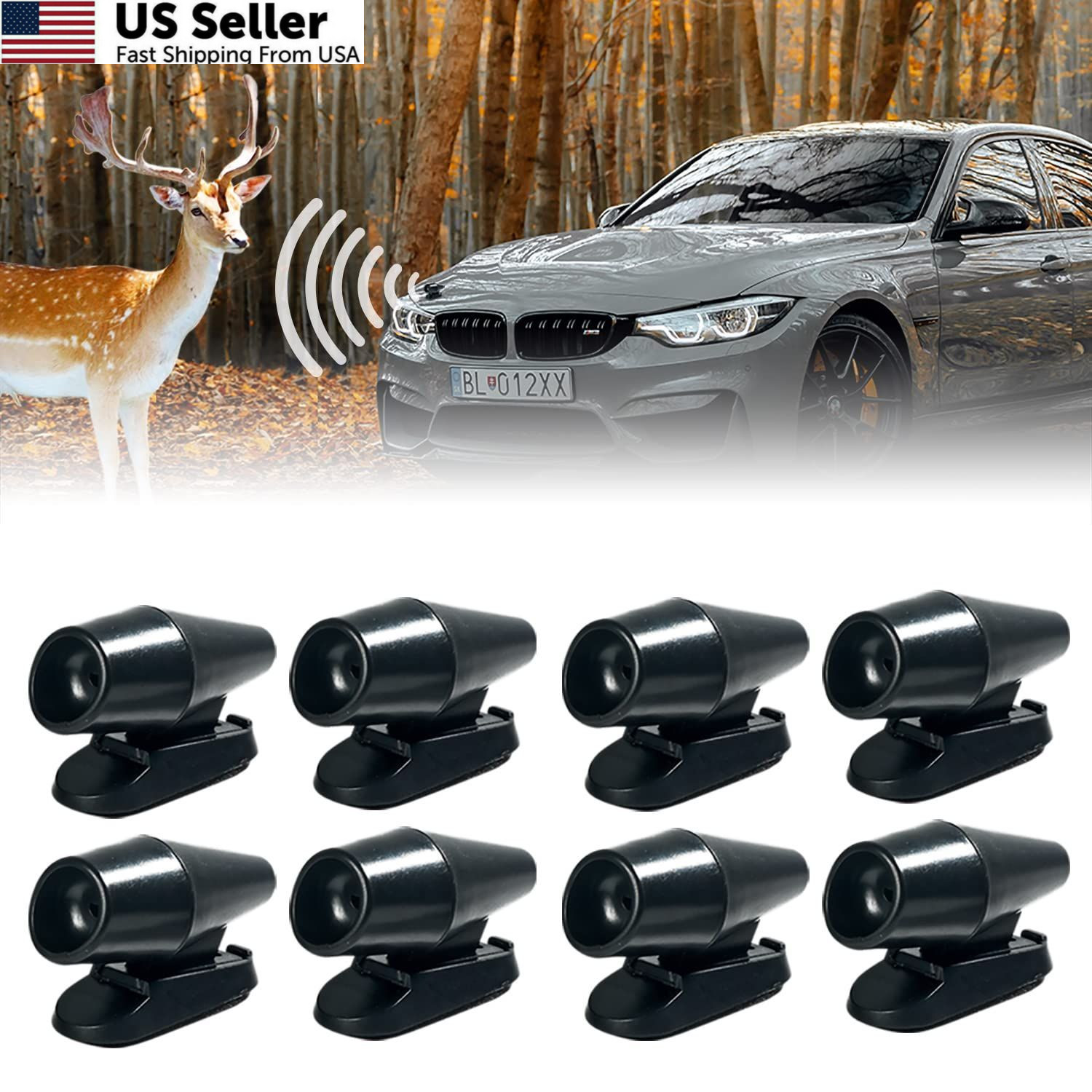 AOCISKA 8 Pieces Deer Whistle,Deer Warning Whistles Device for Car,Save Deer...