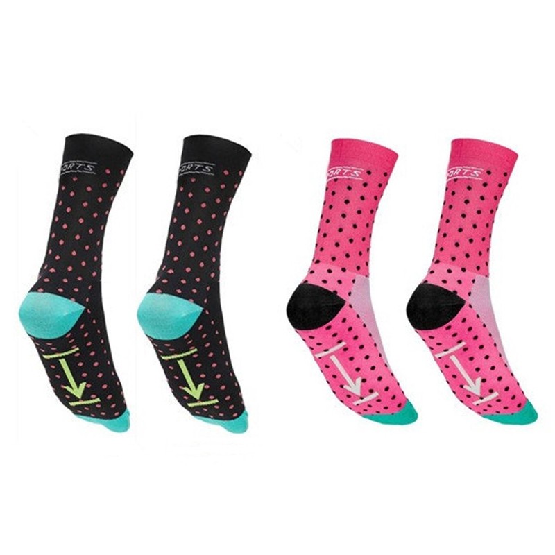 2 Pairs Cycling Socks Pro Road Bicycle Riding Bike Sports Ankle Socks Black Pink