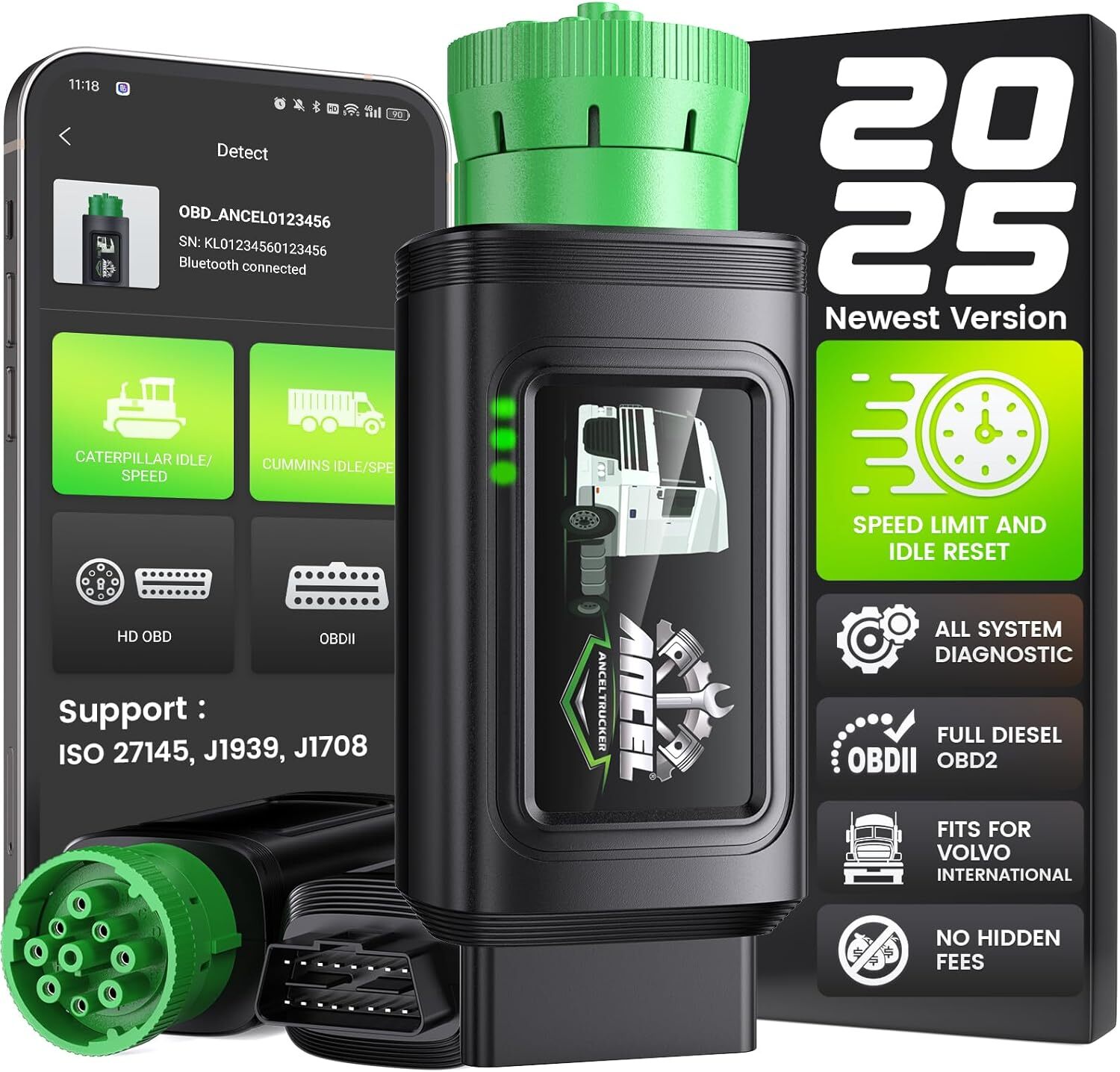 Heavy Duty Truck Scanner Speed Limit & Idle Reset Tool for Volvo & International