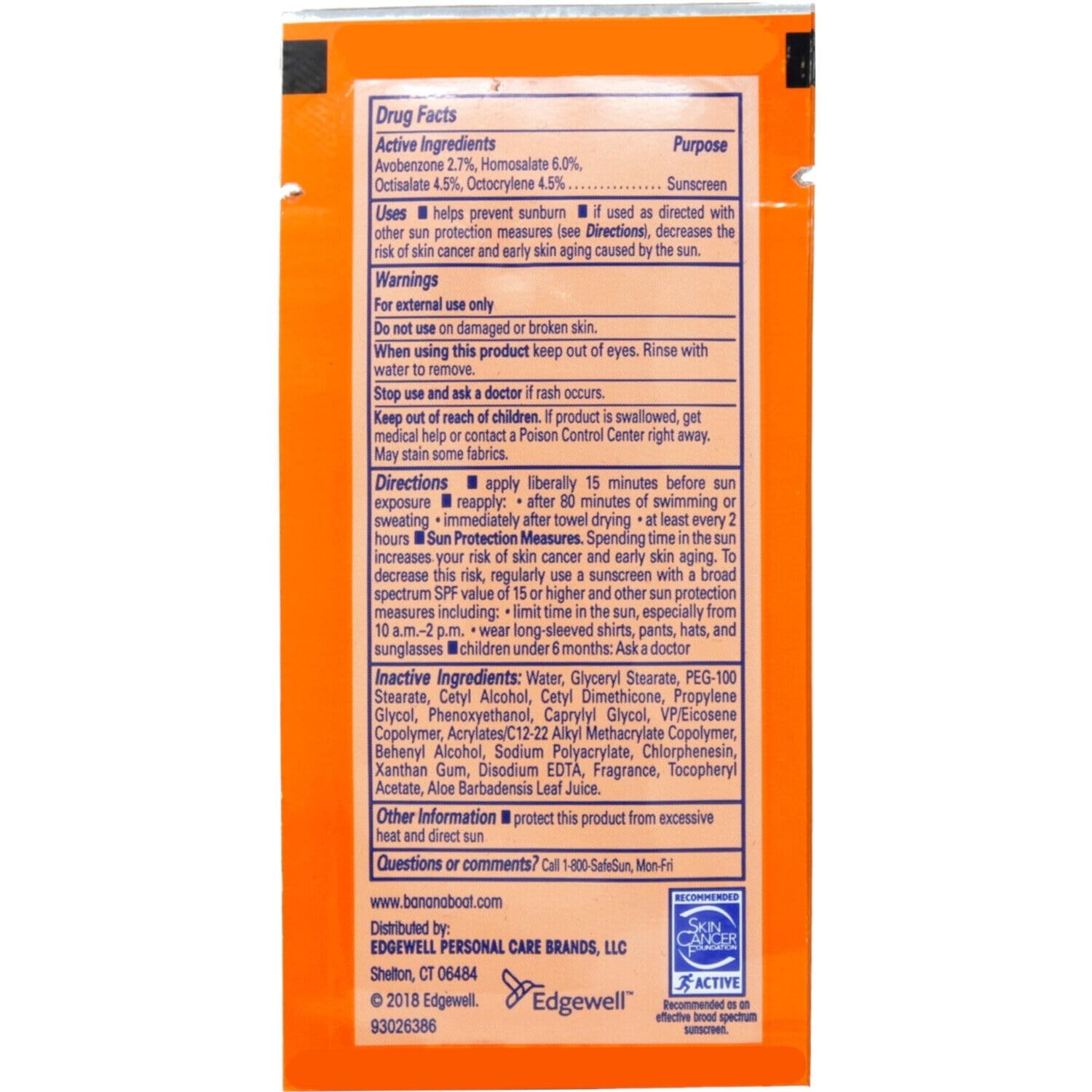 Banana Boat Sport Sunscreen, SPF 30 Lotion, Travel Packets, 0.4 Oz (200 Packs)