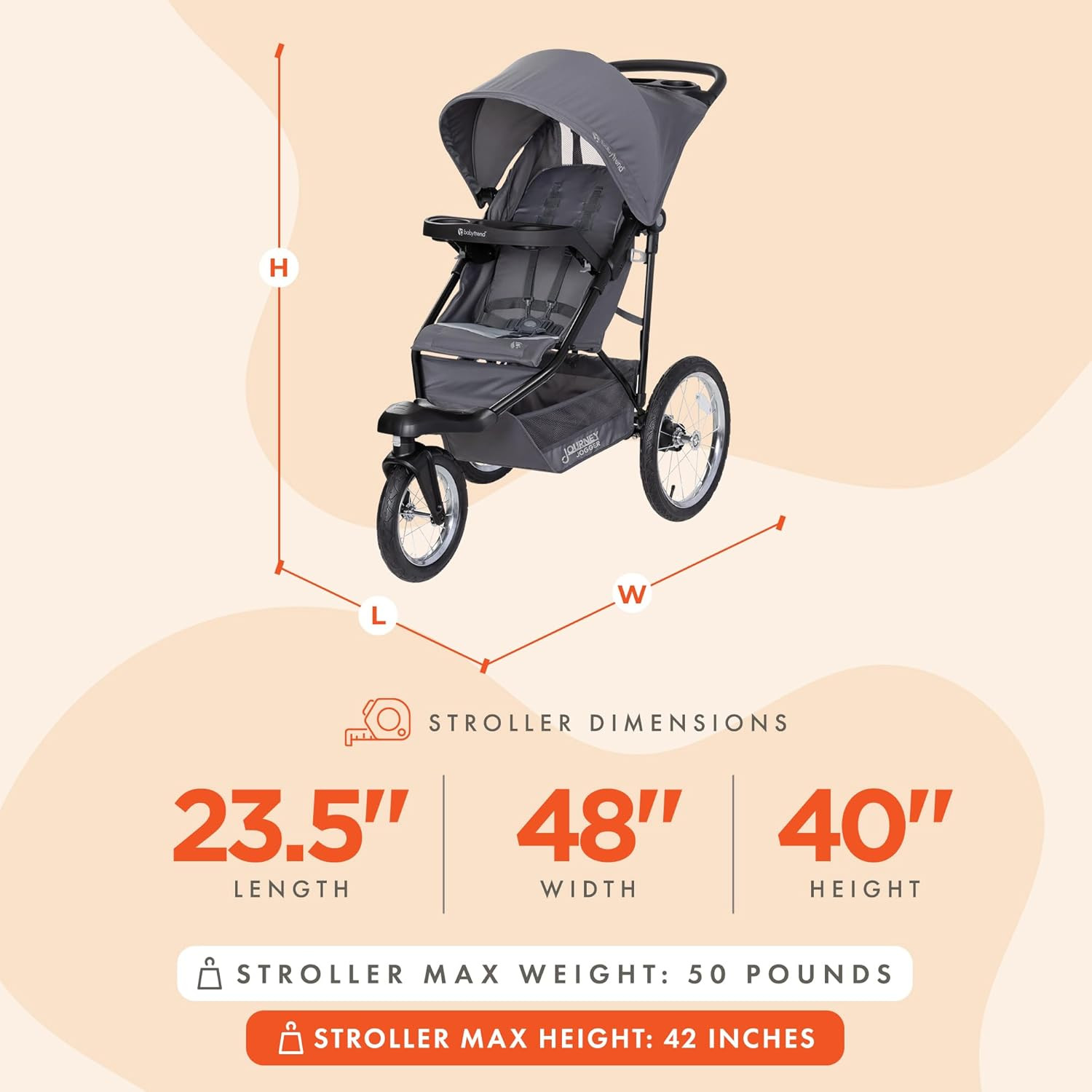 Journey Jogging Stroller, Stellar Grey