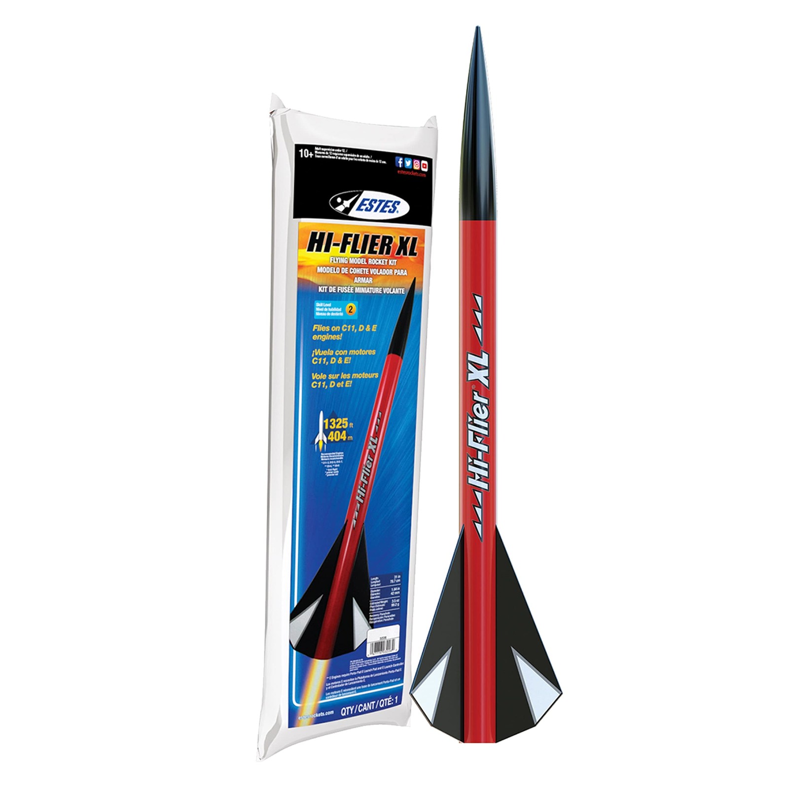 Estes 3226 Hi-Flier XL Intermediate Model-Rocket Kit 31 inches, Brown/a
