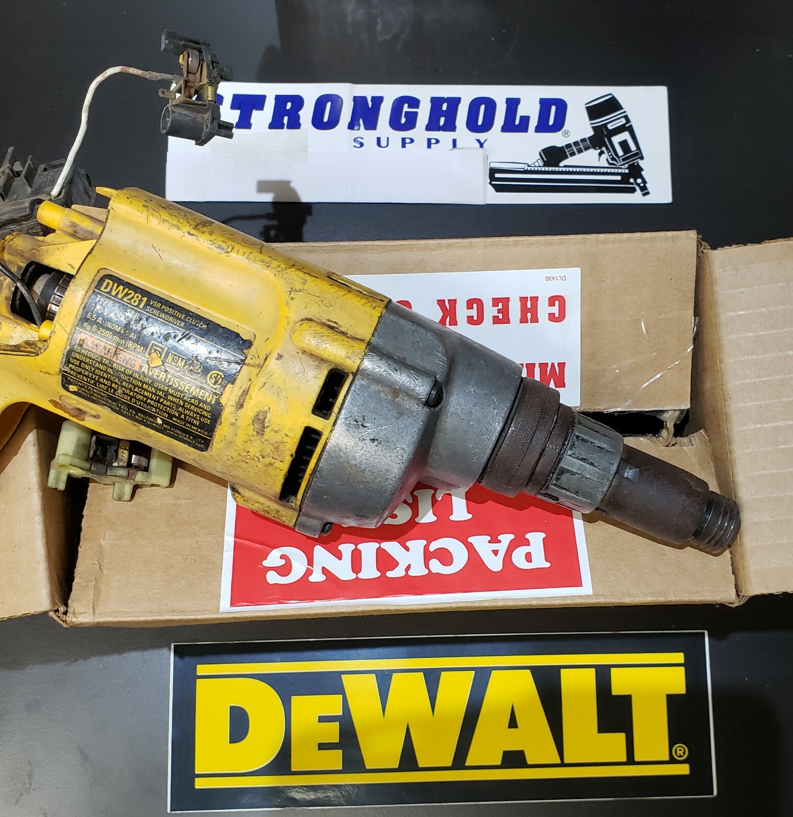 USED N440279 L BRUSH HOLDER FOR DEWALT DW281 T3- ENTIRE PICTURE NOT FOR SALE