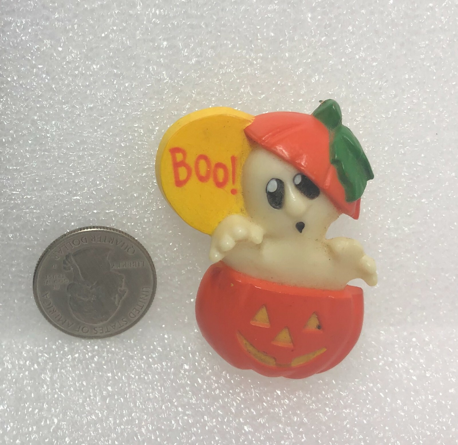 Hallmark Cards Boo! Ghost In Pumpkin Plastic Pin