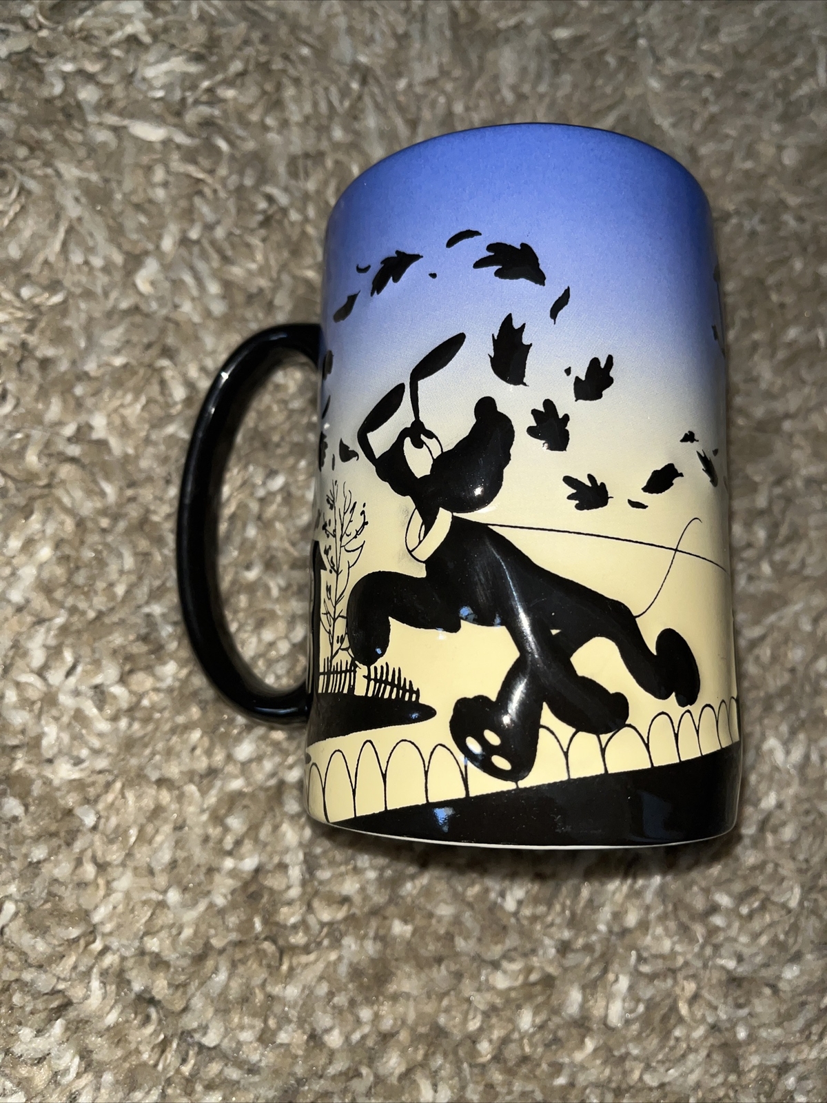 disney mickey pluto cup spooky leaves windy