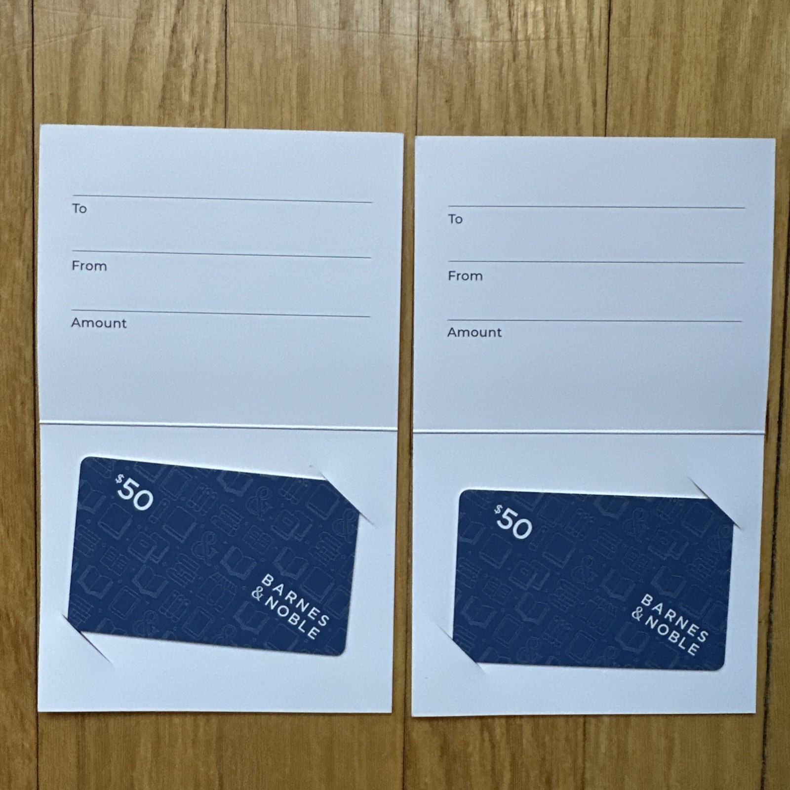 2 X $50 or $100 Total Barnes and Noble Gift Cards