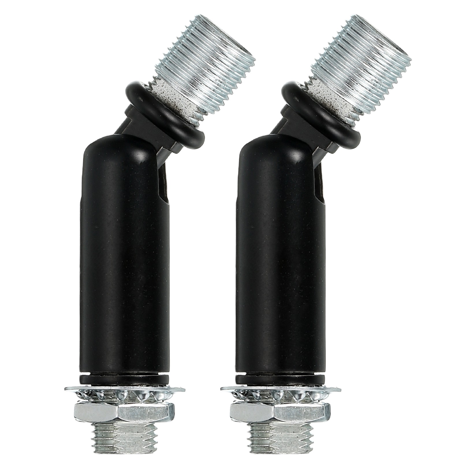2Pcs 180/350 Degree M10 Thread Black 60 x 14mm Sloped Ceiling Adapter