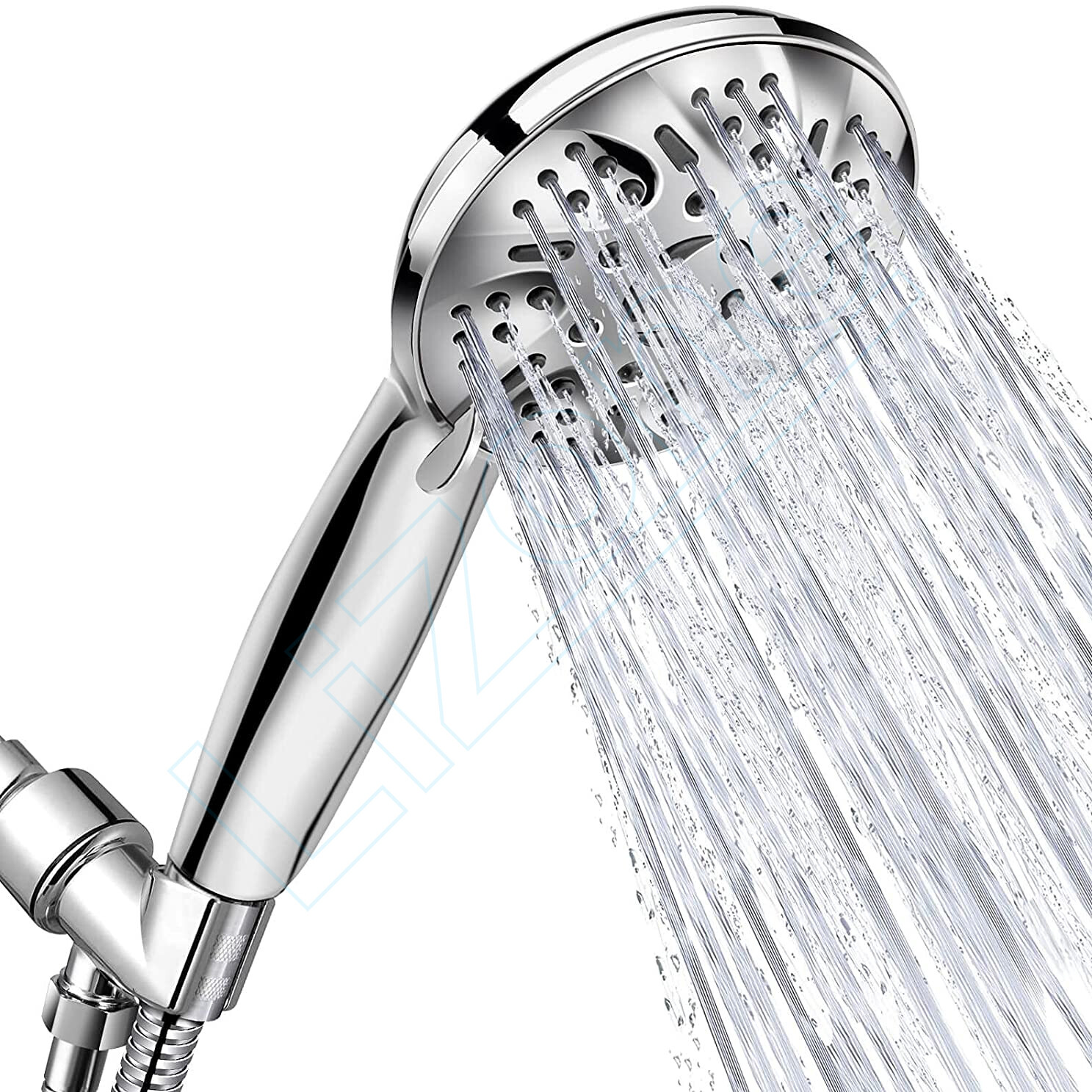 Handheld Shower Head High Pressure 9-Setting w/60" Hose & Adjustable Bracket